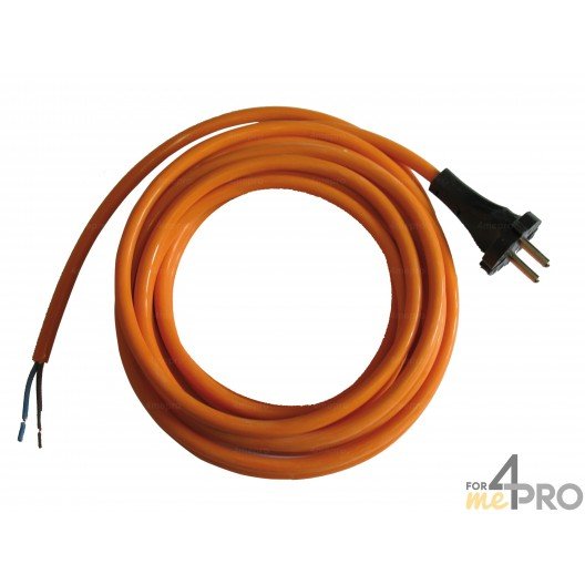 Câble électrique en PVC 4 m norme HO5VVF en 2x1,5
